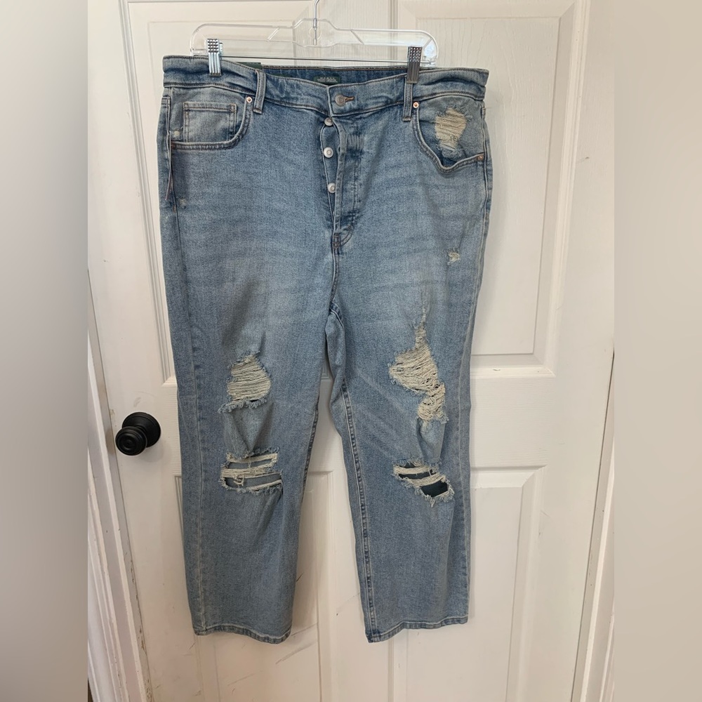 Wild Fable Jeans.  Size 18. Distressed.  Button fly. NWT